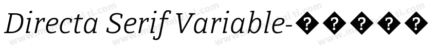 Directa Serif Variable字体转换